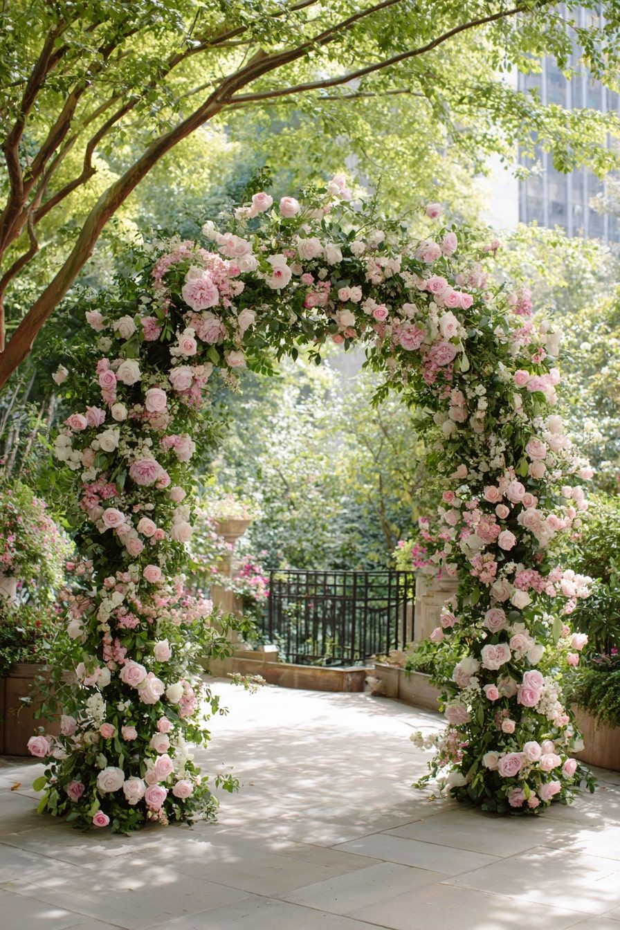 Floral ceremony arch